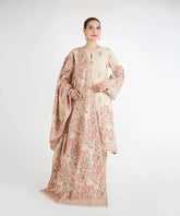 Dhanak 3PC Embroidered Shirt with Dhanak Embroidered Shawl-3399